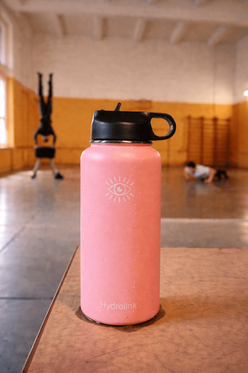 HydroLink bottle in a gym setting